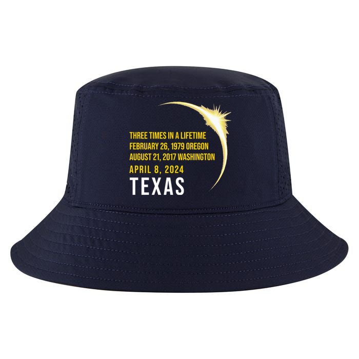 Solar Eclipse Three Times In A Lifetime 2024 Texas Cool Comfort Performance Bucket Hat