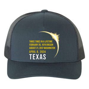 Solar Eclipse Three Times In A Lifetime 2024 Texas Yupoong Adult 5-Panel Trucker Hat