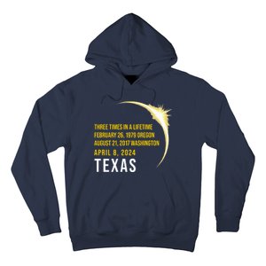 Solar Eclipse Three Times In A Lifetime 2024 Texas Hoodie