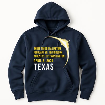 Solar Eclipse Three Times In A Lifetime 2024 Texas Hoodie