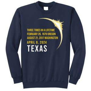 Solar Eclipse Three Times In A Lifetime 2024 Texas Sweatshirt