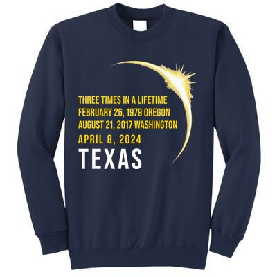 Solar Eclipse Three Times In A Lifetime 2024 Texas Sweatshirt