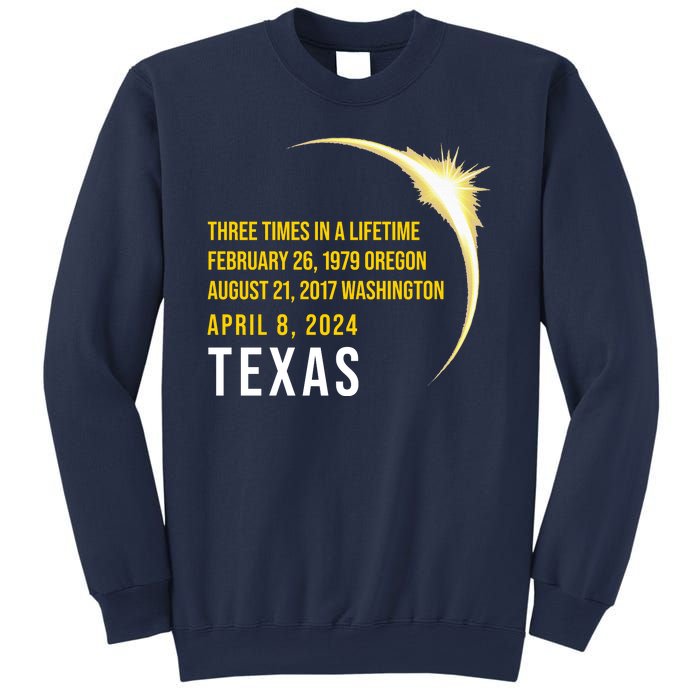 Solar Eclipse Three Times In A Lifetime 2024 Texas Sweatshirt