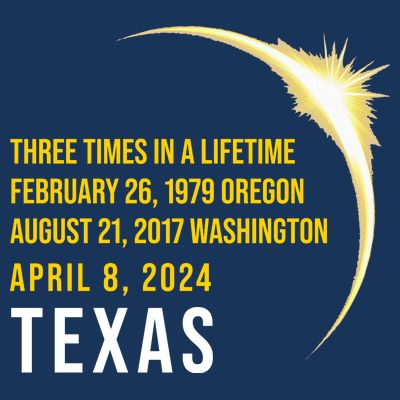 Solar Eclipse Three Times In A Lifetime 2024 Texas T-Shirt