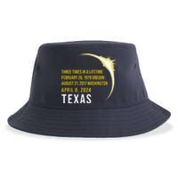 Solar Eclipse Three Times In A Lifetime 2024 Texas Sustainable Bucket Hat