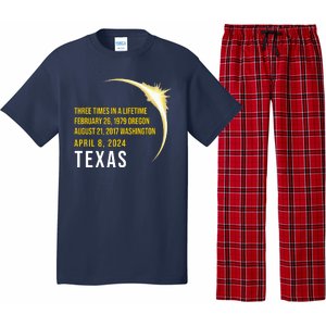 Solar Eclipse Three Times In A Lifetime 2024 Texas Pajama Set