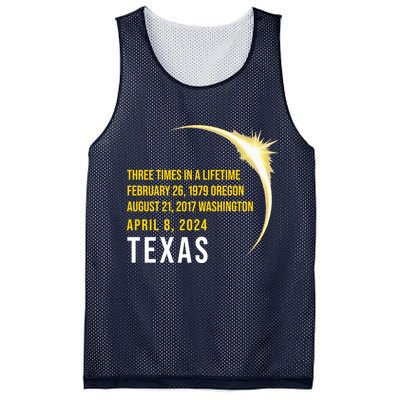 Solar Eclipse Three Times In A Lifetime 2024 Texas Mesh Reversible Basketball Jersey Tank