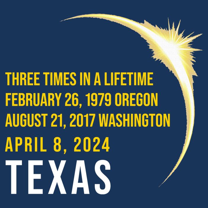 Solar Eclipse Three Times In A Lifetime 2024 Texas Mousepad