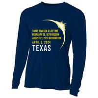 Solar Eclipse Three Times In A Lifetime 2024 Texas Cooling Performance Long Sleeve Crew