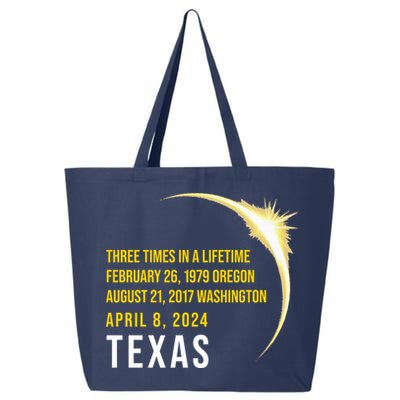 Solar Eclipse Three Times In A Lifetime 2024 Texas 25L Jumbo Tote