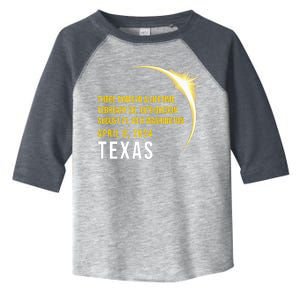 Solar Eclipse Three Times In A Lifetime 2024 Texas Toddler Fine Jersey T-Shirt