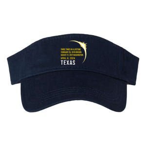 Solar Eclipse Three Times In A Lifetime 2024 Texas Valucap Bio-Washed Visor