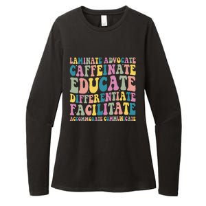 Special Education Teacher Laminate Accommodate Collaborate Womens CVC Long Sleeve Shirt