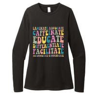 Special Education Teacher Laminate Accommodate Collaborate Womens CVC Long Sleeve Shirt