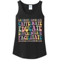 Special Education Teacher Laminate Accommodate Collaborate Ladies Essential Tank