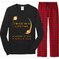 Solar Eclipse Twice In Lifetime 2024 Solar Eclipse Long Sleeve Pajama Set