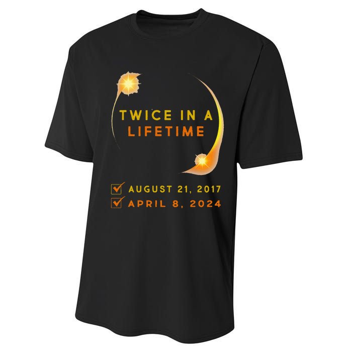 Solar Eclipse Twice In Lifetime 2024 Solar Eclipse Performance Sprint T-Shirt