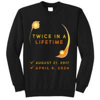 Solar Eclipse Twice In Lifetime 2024 Solar Eclipse Tall Sweatshirt