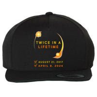 Solar Eclipse Twice In Lifetime 2024 Solar Eclipse Wool Snapback Cap