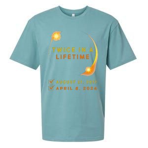 Solar Eclipse Twice In Lifetime 2024 Solar Eclipse Sueded Cloud Jersey T-Shirt