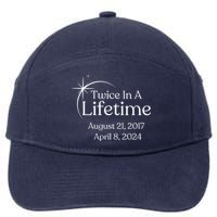 Solar Eclipse Twice In Lifetime 2024 Solar Eclipse 7-Panel Snapback Hat
