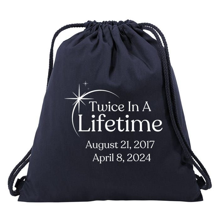 Solar Eclipse Twice In Lifetime 2024 Solar Eclipse Drawstring Bag