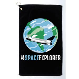 Space Explorer To The Moon Astronaut Gift Platinum Collection Golf Towel