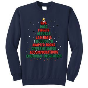 Special Ed Teacher Christmas Holiday Teacher Xmas Lights Tall Sweatshirt