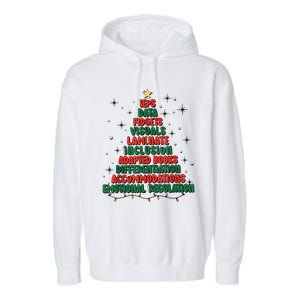 Special Ed Teacher Christmas Holiday Teacher Xmas Lights Garment-Dyed Fleece Hoodie