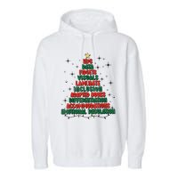 Special Ed Teacher Christmas Holiday Teacher Xmas Lights Garment-Dyed Fleece Hoodie