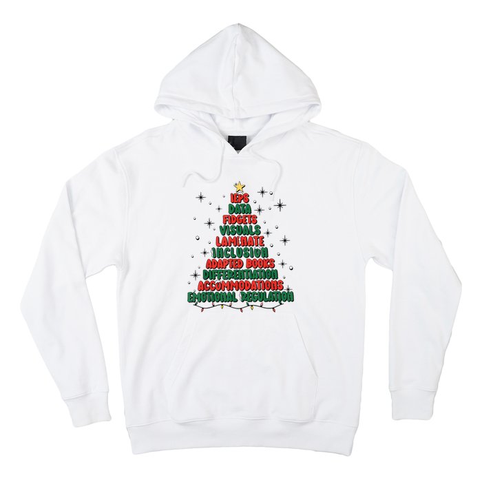 Special Ed Teacher Christmas Holiday Teacher Xmas Lights Hoodie