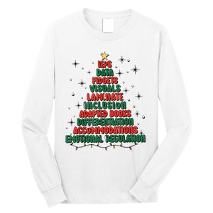 Special Ed Teacher Christmas Holiday Teacher Xmas Lights Long Sleeve Shirt