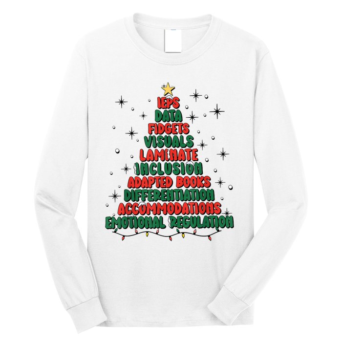 Special Ed Teacher Christmas Holiday Teacher Xmas Lights Long Sleeve Shirt