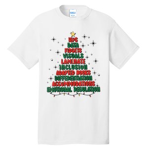 Special Ed Teacher Christmas Holiday Teacher Xmas Lights Tall T-Shirt