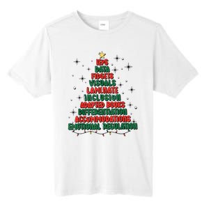 Special Ed Teacher Christmas Holiday Teacher Xmas Lights Tall Fusion ChromaSoft Performance T-Shirt