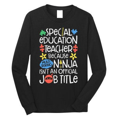 Special Education Teacher Ninja SPED Job Long Sleeve Shirt