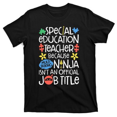 Special Education Teacher Ninja SPED Job T-Shirt