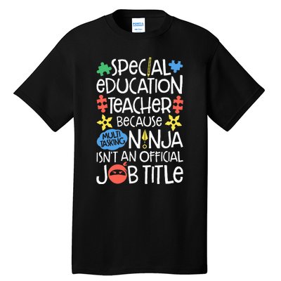 Special Education Teacher Ninja SPED Job Tall T-Shirt