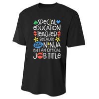 Special Education Teacher Ninja SPED Job Performance Sprint T-Shirt