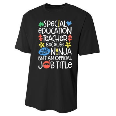 Special Education Teacher Ninja SPED Job Performance Sprint T-Shirt