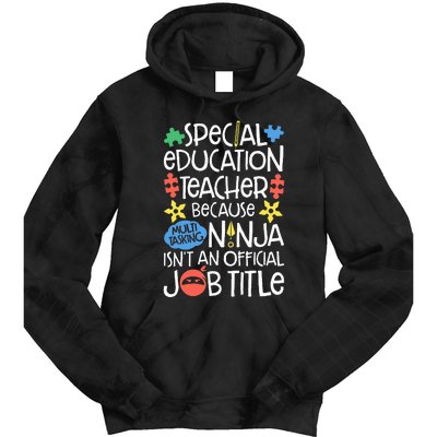 Special Education Teacher Ninja SPED Job Tie Dye Hoodie