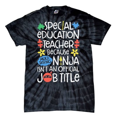 Special Education Teacher Ninja SPED Job Tie-Dye T-Shirt