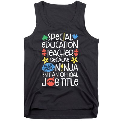 Special Education Teacher Ninja SPED Job Tank Top