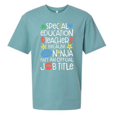 Special Education Teacher Ninja SPED Job Sueded Cloud Jersey T-Shirt