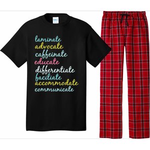 Special Education Teacher Laminate Advocate Caffeinate Pajama Set