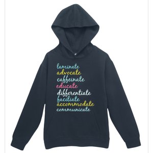 Special Education Teacher Laminate Advocate Caffeinate Urban Pullover Hoodie