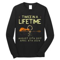 Solar Eclipse Twice In Lifetime April 08 2024 Long Sleeve Shirt