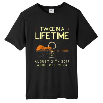 Solar Eclipse Twice In Lifetime April 08 2024 Tall Fusion ChromaSoft Performance T-Shirt