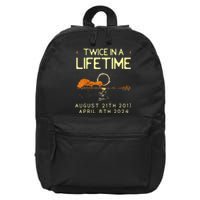 Solar Eclipse Twice In Lifetime April 08 2024 16 in Basic Backpack