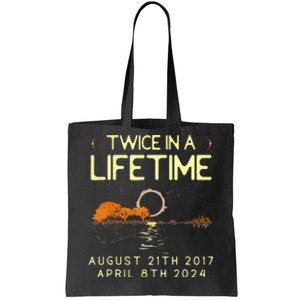 Solar Eclipse Twice In Lifetime April 08 2024 Tote Bag